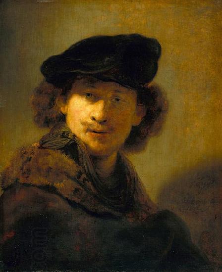 Rembrandt Peale Self-Portrait with Velvet Beret oil painting picture